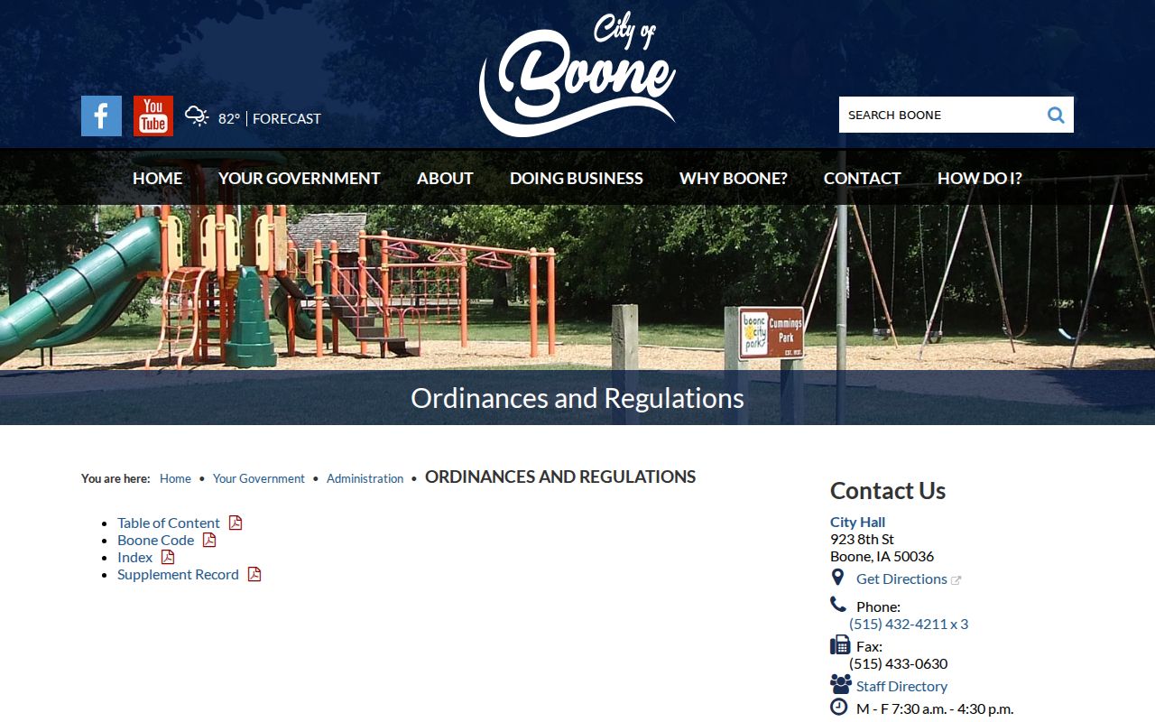 Boone County traffic warrant city code source