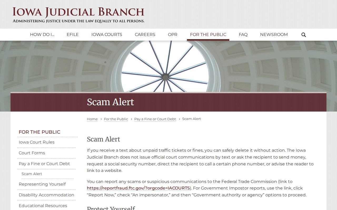 Boone County traffic warrant payment scam warning