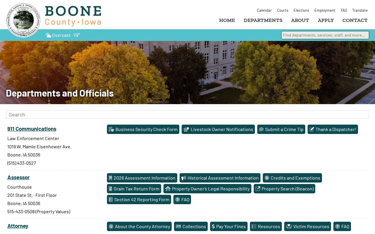 Boone County warrant records law enforcement department routes